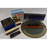 Hornby Dublo - a three rail 2-6-4 tank locomotive, black BR livery,