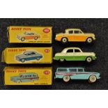 Dinky Toys - 162 Mk1 Ford Zephyr Saloon, cream and lime green,