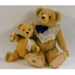 An Alpha Farnell Merry Thought limited edition Teddy Bear, large gold plush body,