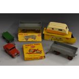 Dinky Toys - 190 Caravan, orange and cream body, cream hubs; others 322 Disc Harrow,