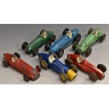 Dinky Toys - 23F Alpha Romeo, red body, Rn 8; 233 (23G) Cooper Bristol green, Rn 6; 235 (23J) ,H.W.