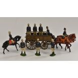 Britains - a 146 General Service Wagon, drawn by a pair of collared horses, one mounted,