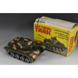 Marx Toys - a battery operated cap firing tank, 6R 2273R, forward and reverse action, hill climbing,