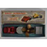 Dinky Supertoys - 986 Mighty Antar Low Loader with Propeller, red cab, grey trailer,