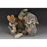 Steiff Stuffed Toys - Sonny Seated Rabbit, yellow tag, No 2960/22; others Poppy Rabbit, Yellow tag,