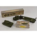 Dinky Supertoys - 660 Thornycroft Mighty Antar Tank Transporter with green body and hubs,