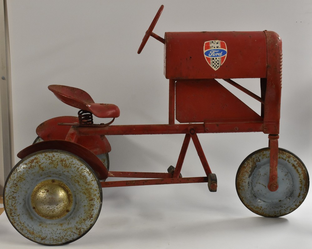 A Triang tin plate pedal Ford tractor, c.