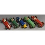 Dinky Toys - 232 (23F) Alpha Romeo, red body, Rn 8; 233 (23G) Cooper Bristol green, Rn 6; (23J) ,