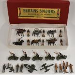 Britains 'British Soldiers - Mountain Artillery with Mule Team and Quick Firing Gun' No.