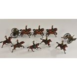 Britains - a Horse Drawn Artillery Gun Team , possibly set 39, with 18 pounder gun,