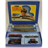 Hornby Dublo - a three rail, EDG18 2-6-4 Tank Goods Train Set, BR black livery, Rn 80054,