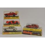 Dinky Toys - 116 Volvo 1800S, red; 1164 Mk4 Ford zodiac, silver,