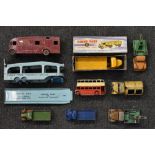 Dinky Toys - 921 Bedford Articulated Lorry, boxed; others Commer Dinky Services Breakdown Truck,