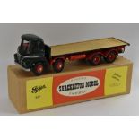 A Hardern Shackleton Foden Flatbed Wagon, with green 'Mickey Mouse' style cab and base of flatbed,