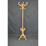 A bentwood coat stand