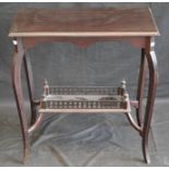 An Edwardian mahogany two tier occasional table, c.