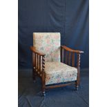 An oak armchair, c.