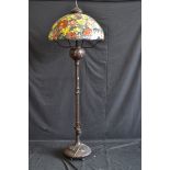 A reproduction Tiffany style standard lamp