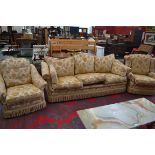 A Sandringham drop arm three piece suite