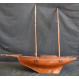 A 19th century mahogany pond yacht