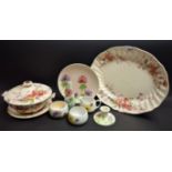 Ceramics - E Radford hand painted pottery;