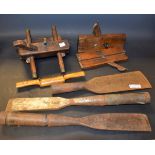 Tools - a large Parsons cast steel chisel; others; planes;