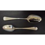 A George III silver spoon, London; another,