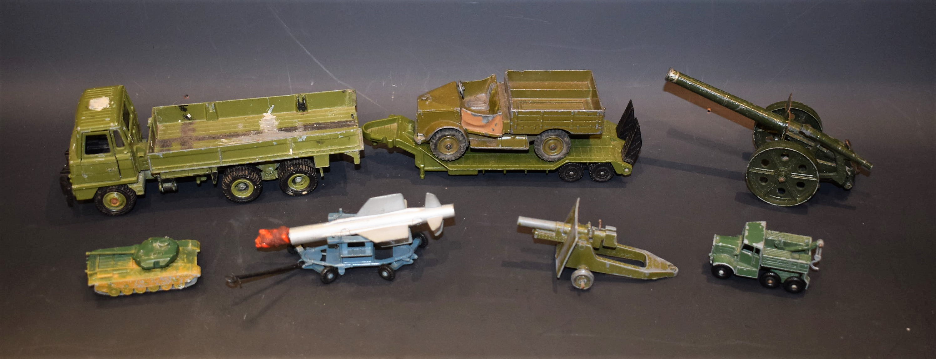 Diecast Toys - Dinky Toys Foden Army Truck; Corgi Toys Thunderbolt missile and launcher;