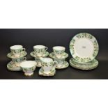 Ceramics - a Gladstone china Montrose pattern tea set including cups, saucers, side plates,