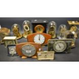 Horology - a Kundo torsion clock, glass domed; others, Kern, Schatz,