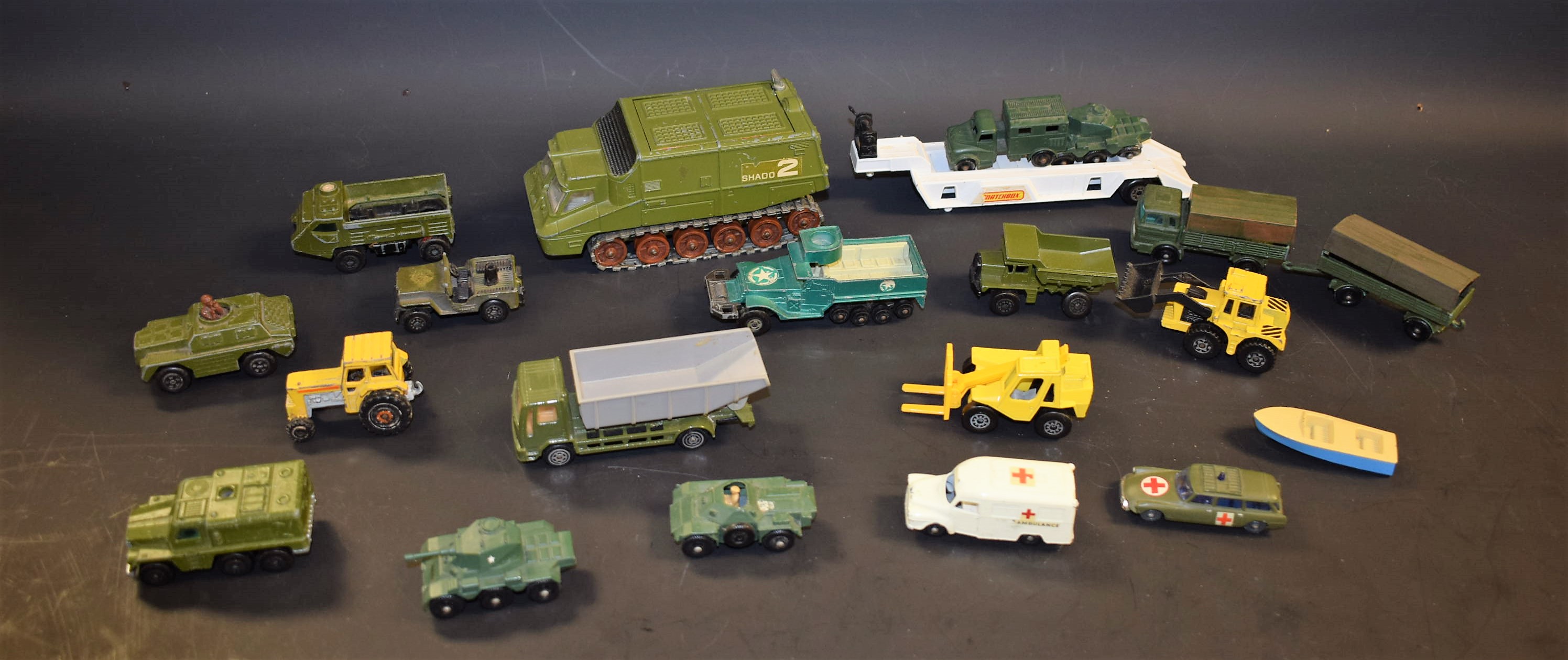Die Cast Vehicles - Dinky Toys 353 Shado 2 Mobile, with rocket; others, Matchbox Lesney,