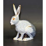 A Royal Crown Derby paperweight, Starlight Hare, printed marks,