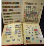 Stamps - two albums, one sparse, one nice mix of world stamps, to include GB, Germany, China, etc.