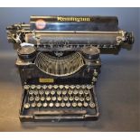 A Remington Standard typewriter, retailed by Apex Typewriter Service, Nottingham, c.