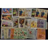 Postcards - various including retail stock of individual examples
