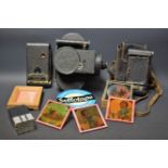 A set of magic lantern slides, The Whitewasher and The Chimney Sweep; another set,