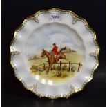 A Royal Crown Derby shaped circular plate,