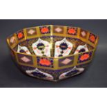 A Royal Crown Derby 1128 Imari octagonal bowl, 24cm diameter,