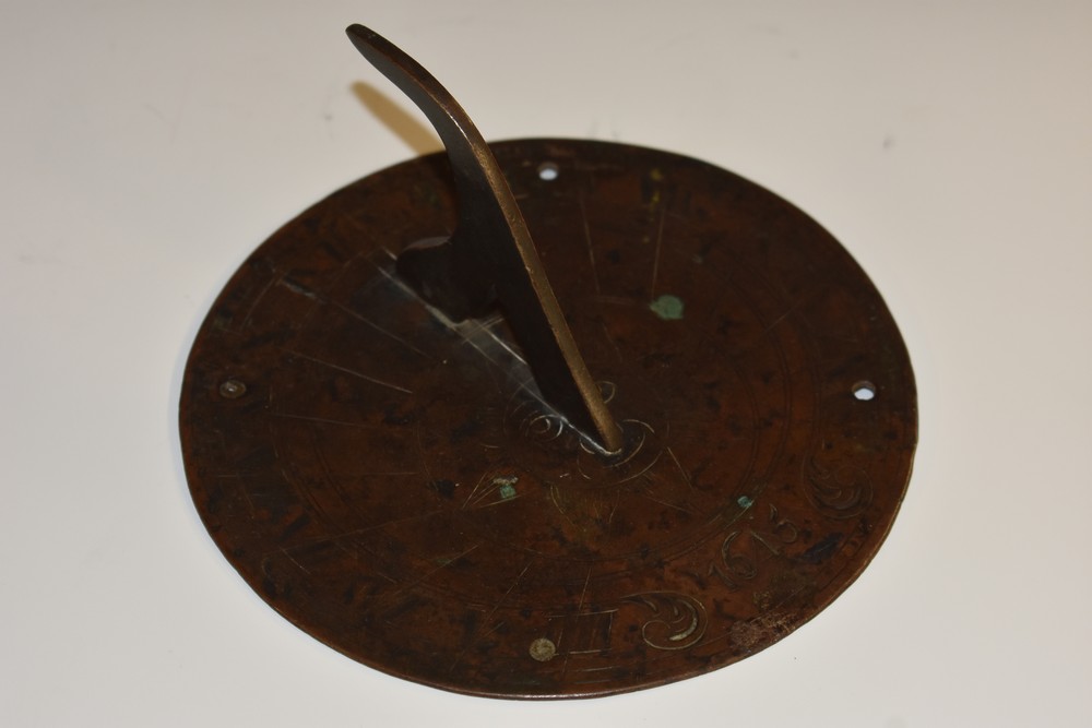 A 19th century bronze sundial,