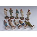 A collection of late 19th century Indian composition Poona Company figures,