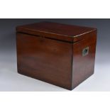 A Victorian mahogany rectangular silver chest, hinged cover, 31cm high, 40cm wide, c.