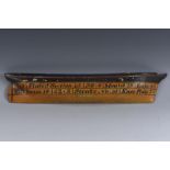 An early 20th century painted pine boat builder's half-block model,