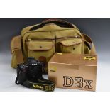 Photography - A Nikon D3X DSLR camera, 2 x 64gb memory cards, D3X strap, manual, softwear etc.