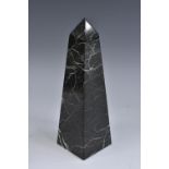 A Grand Tour design green Breccia marble library obelisk,