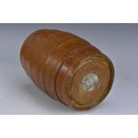 Maritime Salvage - a treen tobacco barrel,