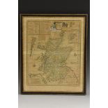 Emanuel Bowen (1694 - 1767), a two-fold map, A New Accurate Map of Scotland or North Britain,
