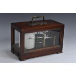 A late Victorian/Edwardian mahogany barograph, by G Lee & Son, The Hard, Portsmouth,