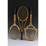 Sport - Tennis - a Hazell's Steamline Red Star tennis racquet, by Hazells Ltd, London,