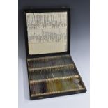 Medical Interest - an interesting collection of prepared microscope slides, various specimens,