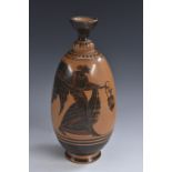 A Grand Tour style, ovoid vase, after the Ancient Greek Red Figure Pottery,